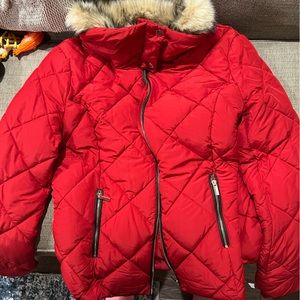 New York and Company red puffer coat